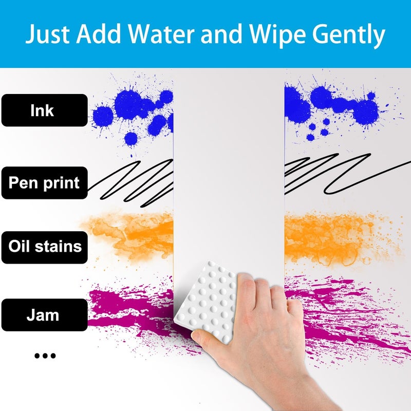 SmilinFit Magic Sponge Erasers, 50 Pack 2X Density Stronger Melamine Sponge Foam Pads, Multi-Functional Household Cleaning Supplies Cleaner for Kitchen, Bathroom, Bathtub, Sink, Wall Cleaner - Image 2